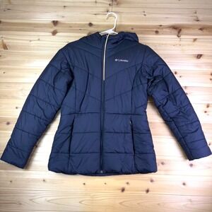 Columbia Jacket Girls XL 18/20 Black Katelyn Crest III Hooded Puffer Jacket